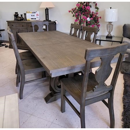 7-PIECE TABLE AND CHAIR SET